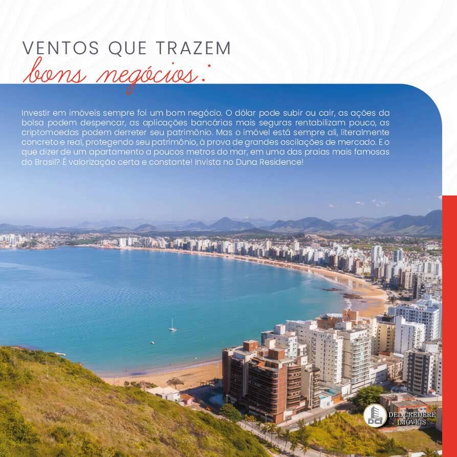 Lançamento de Apartamento na planta 2 Quartos sendo 1 suíte, a partir de 64,80m² na Praia do Morro, Guarapari-ES - Del Credere Imóveis