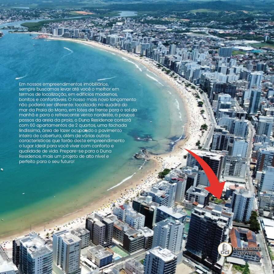 Lançamento de Apartamento na planta 2 Quartos sendo 1 suíte, a partir de 64,80m² na Praia do Morro, Guarapari-ES - Del Credere Imóveis